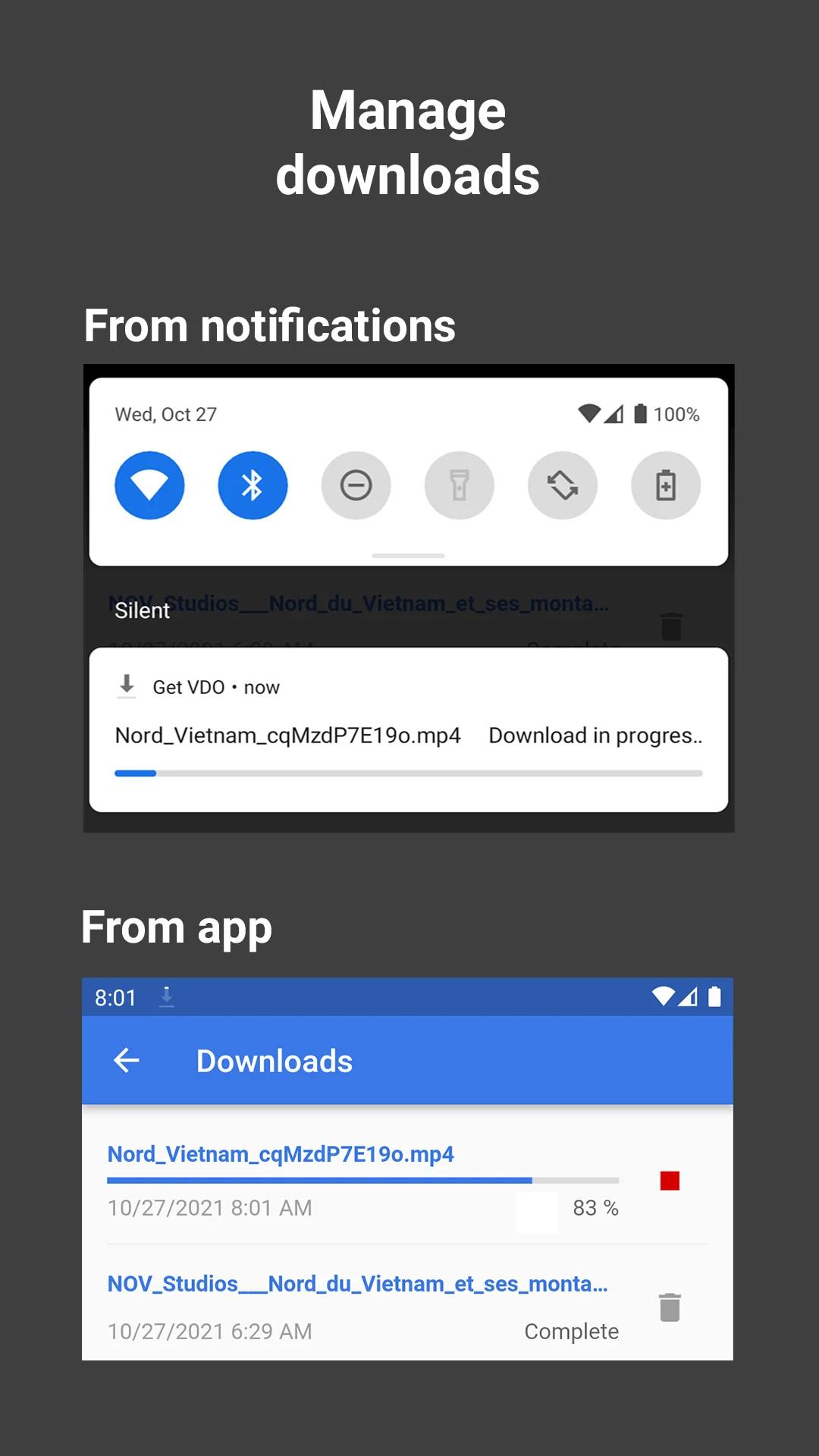 Get VDO screenshot